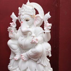 White Marble Ganesha Statue