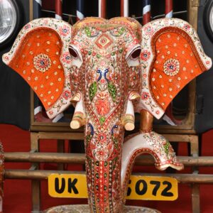 Marble Animal Elephant Face Figure