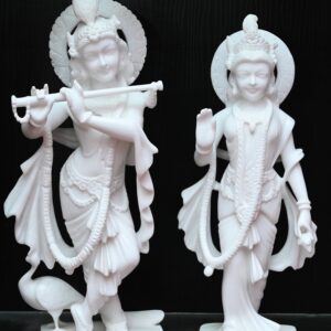 Marble loard Radha Krishna Statue