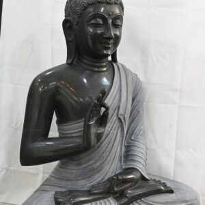 black marble buddha statue